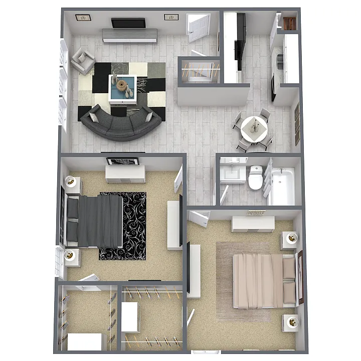 Floor plan Two Bedroom 1