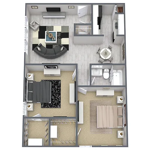 Floor plan Two Bedroom 1