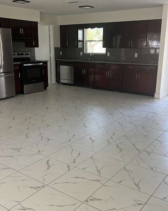 Open concept kitchen space