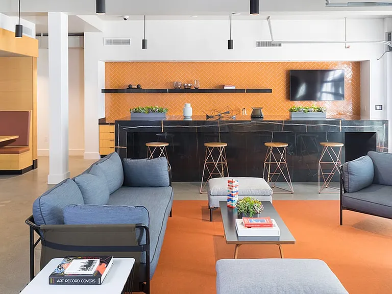 Lounge with work areas
