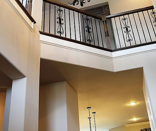 Entry with upstairs balcony