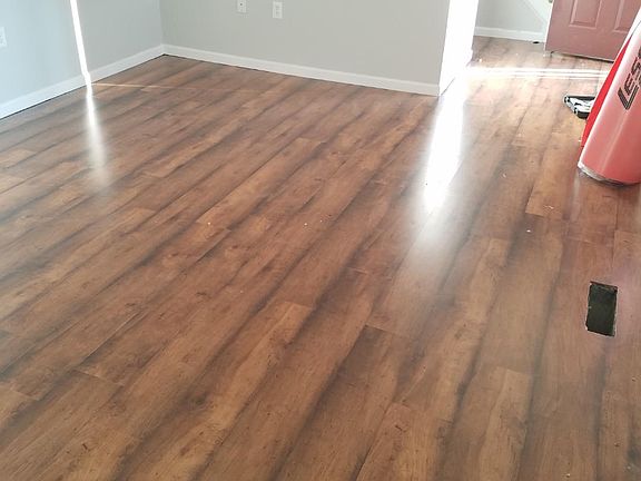 New laminate hardwood downstairs 