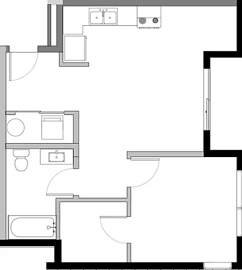 1x1 E Floorplan 1x1 E Floorplan