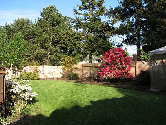 Beautiful backyard backs on Greenway.