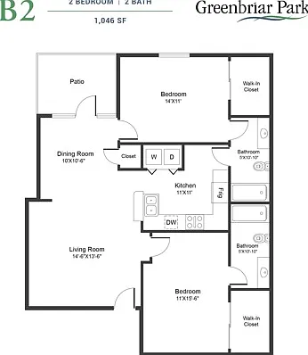 B2R - 2x2 Floor Plan B2R - 2x2 Floor Plan