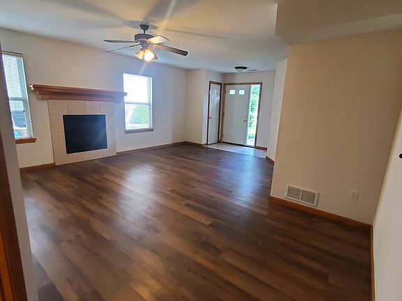 Gas fireplace in Living Room.