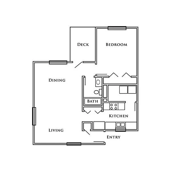 Floor plan One Bedroom