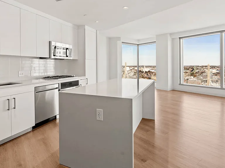 Kitchen and Living Room with Hard Surface Flooring