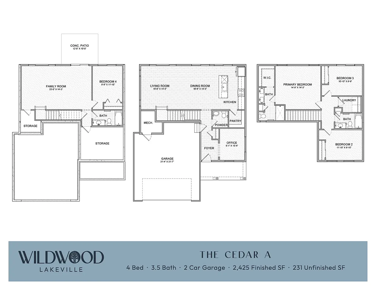 Floor plan The Cedar A - Single Family Home