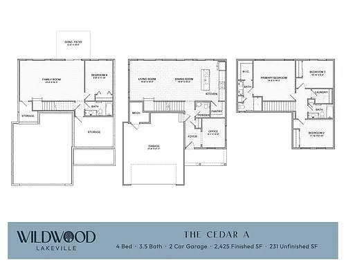 Floor plan The Cedar A - Single Family Home