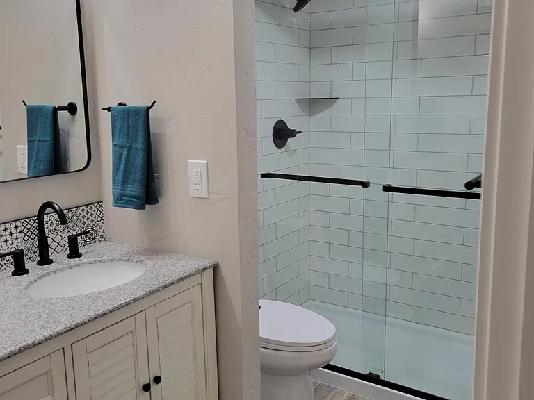 Bathroom off of the second bedroom