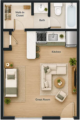 Floor plan Studio