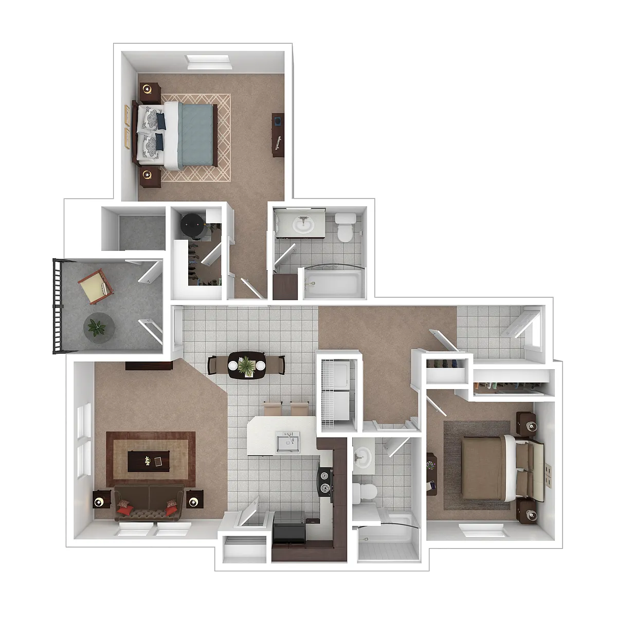 Floor plan B5: 2 Bed 2 Bath