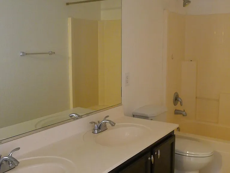 Guest bath with dual sinks