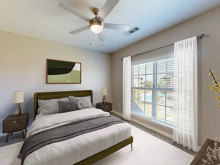 Newly Renovated Bedroom with Large Window