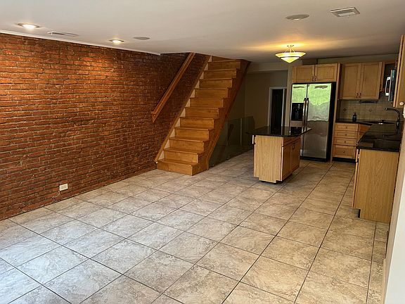 Family room and kitchen