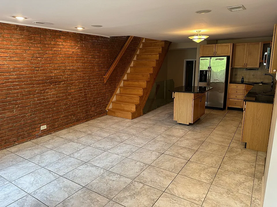 Family room and kitchen
