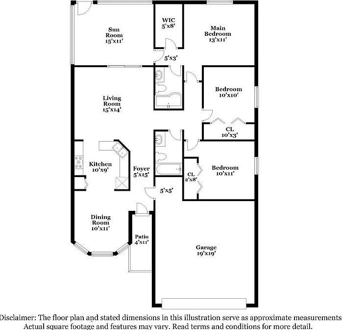 3 bed, 2.0 bath, 1243 sqft, $2,010 — Photo 2