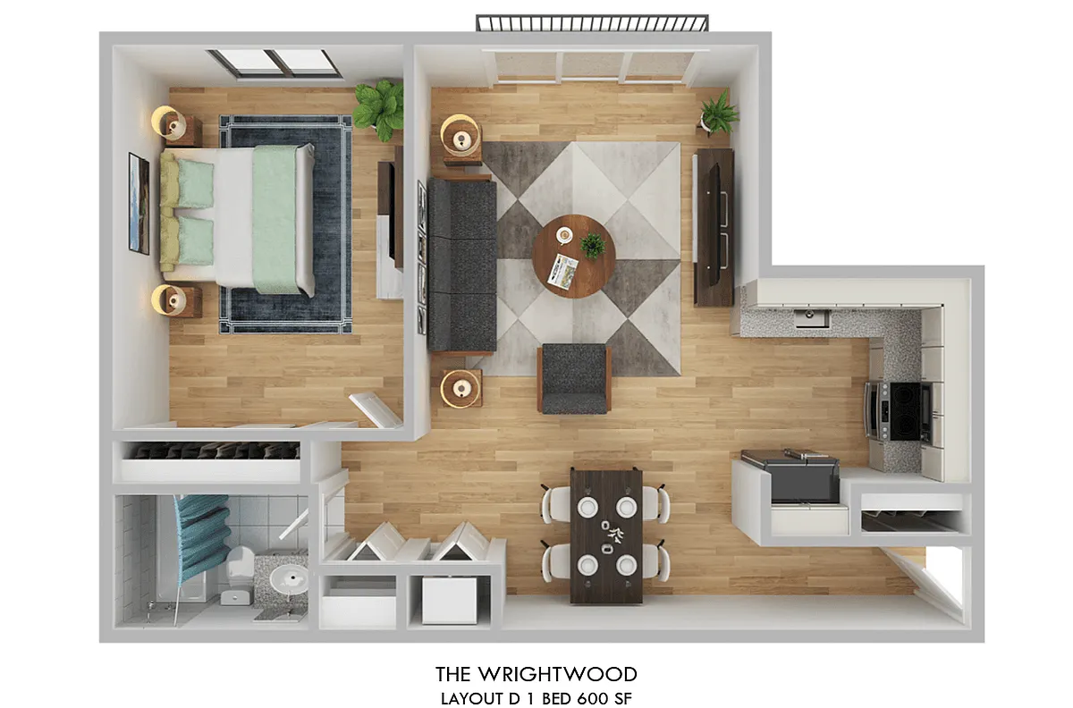 Floor plan One Bedroom D