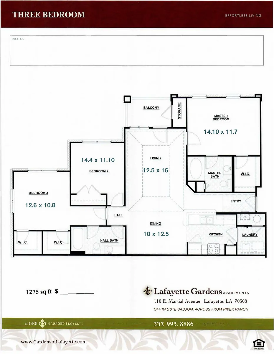 Floor plan 3 Bedroom