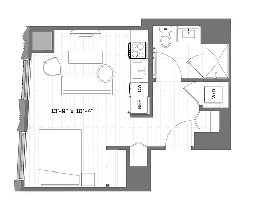 Floor plan Studio-T-S1