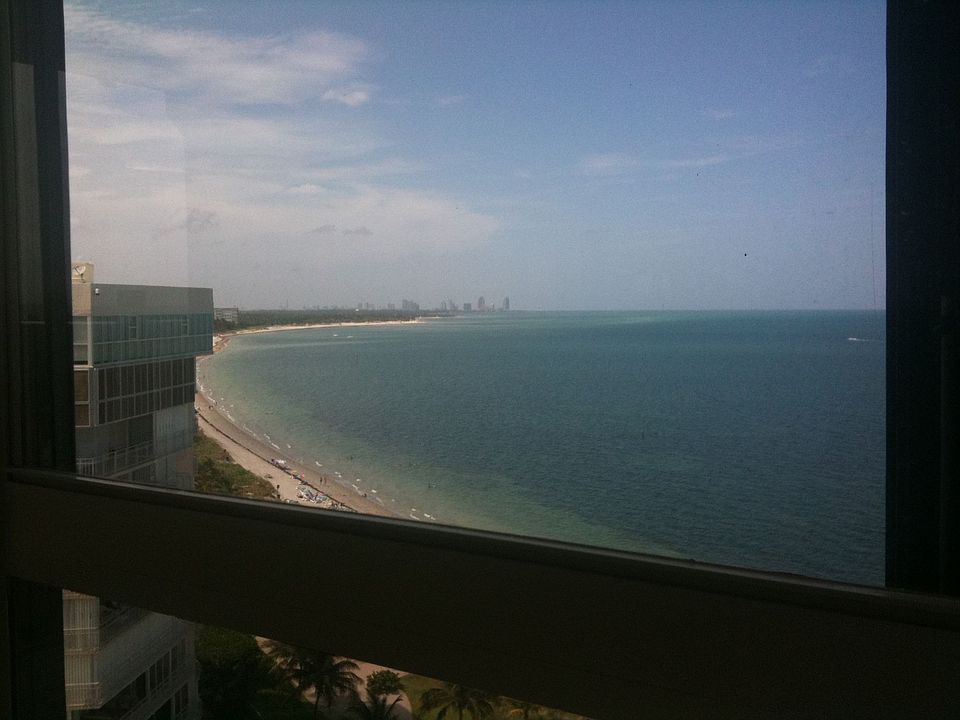 VIEW FROM LIVING ROOM-SOUTH BEACH IN BACKGROUND