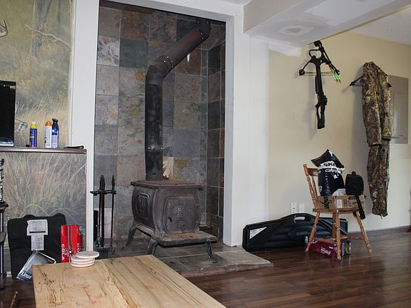 downstairs wood stove