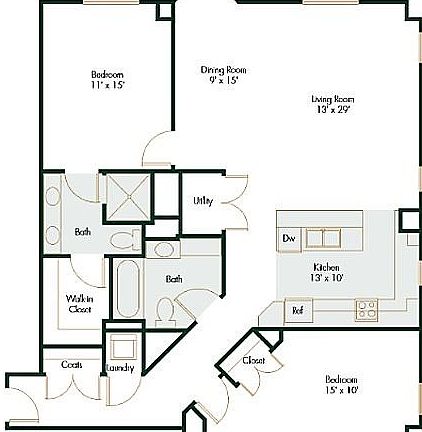 Windows on 3 sides. Bay in 16D and 17D.