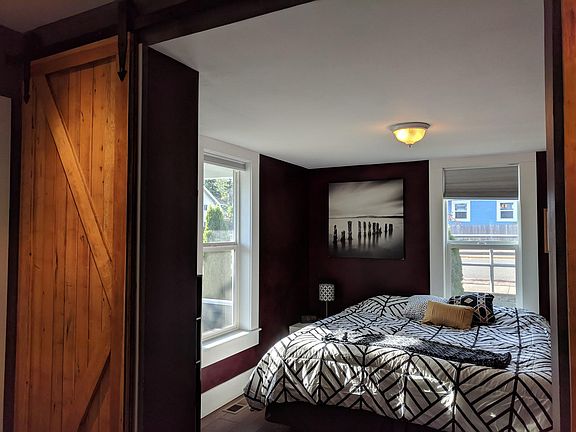 Downstairs bedroom with king bed