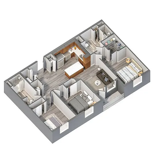 Floor plan 3BR-60