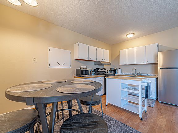 Dining area and kitchen