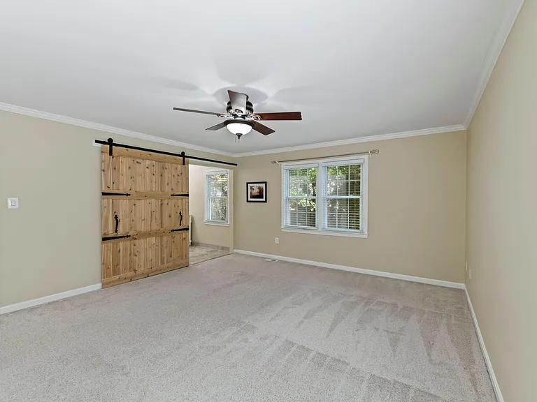 Custom Barn Door in Master Bedroom