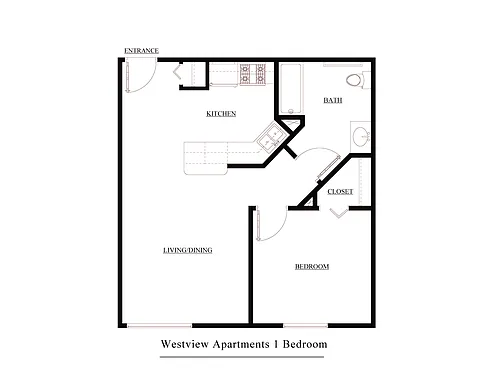 Floor plan One Bedroom