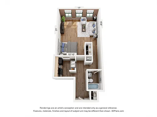 Floor plan Studio