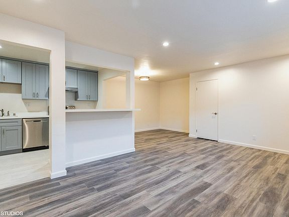 Family room, dining room & kitchen