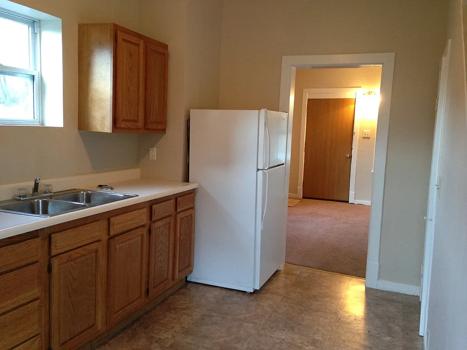 kitchen and living room