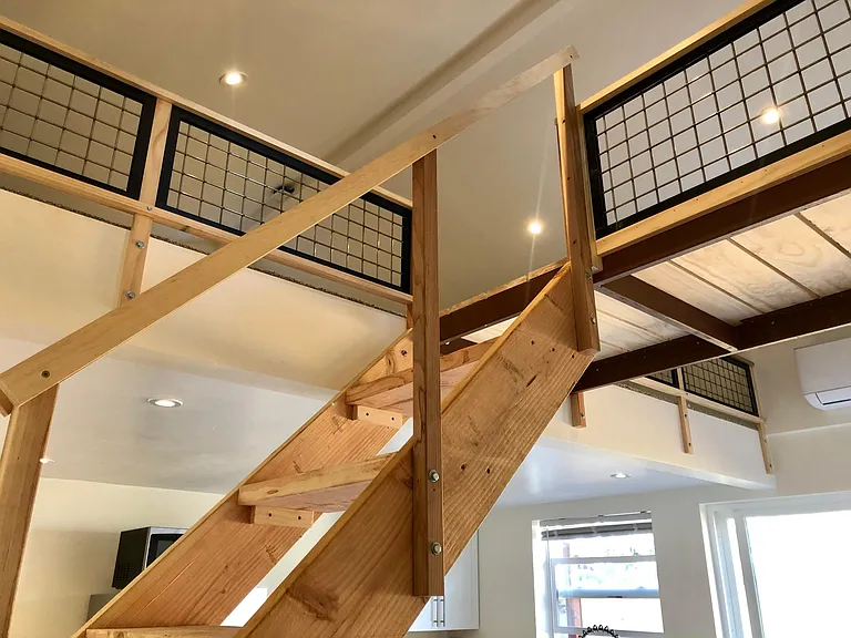 stairway to sleeping area