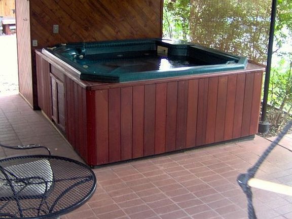 Spa in Back Patio Area