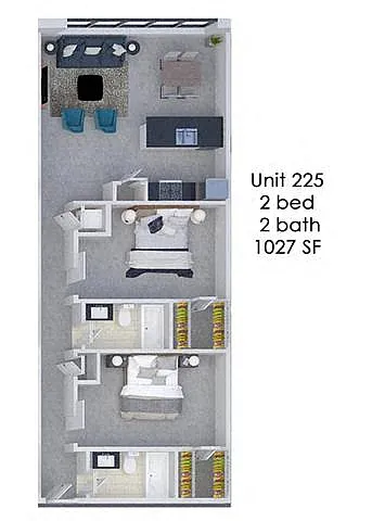 Floor plan Fording Flats 225