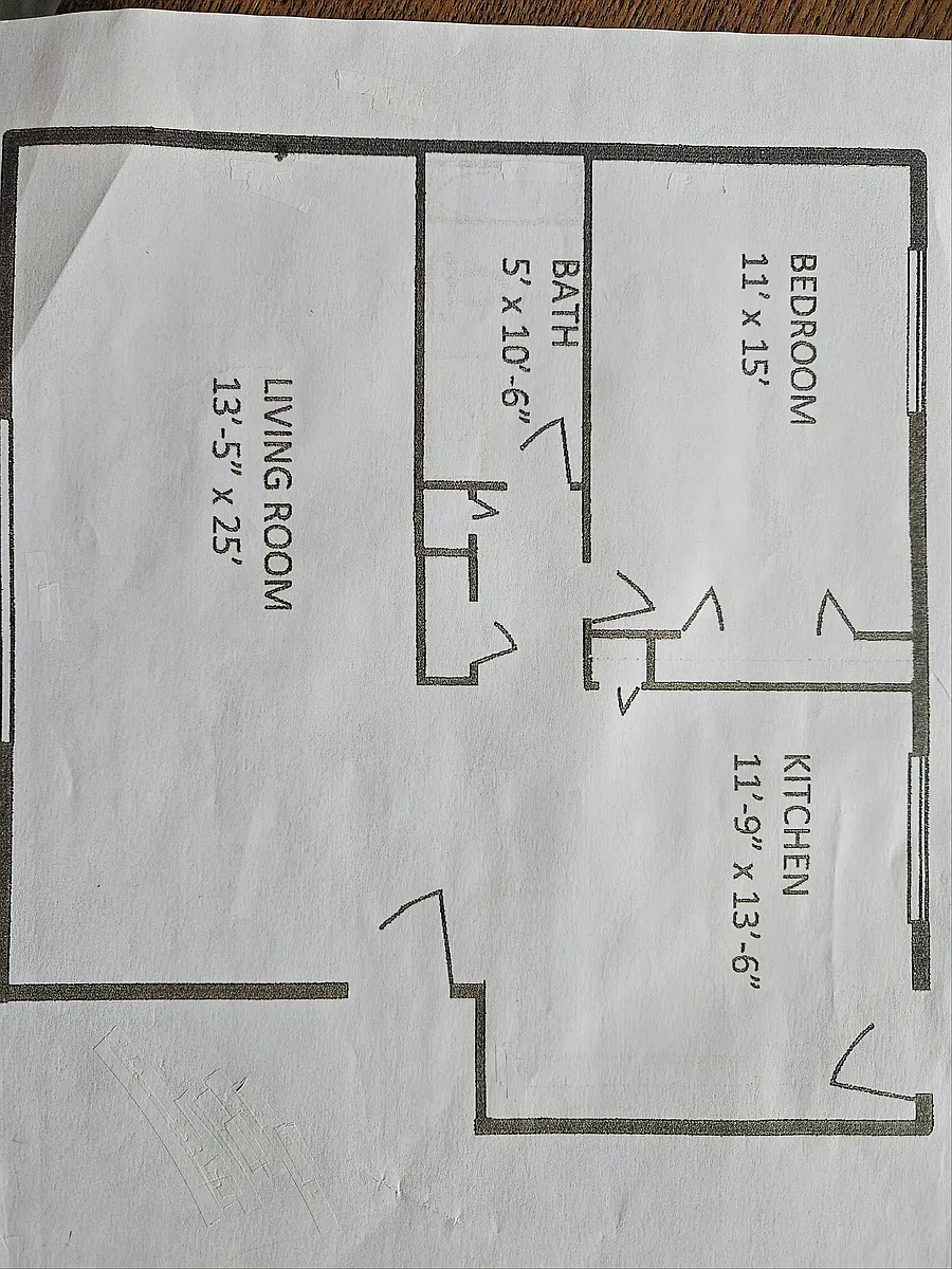 Floor plan One bedroom