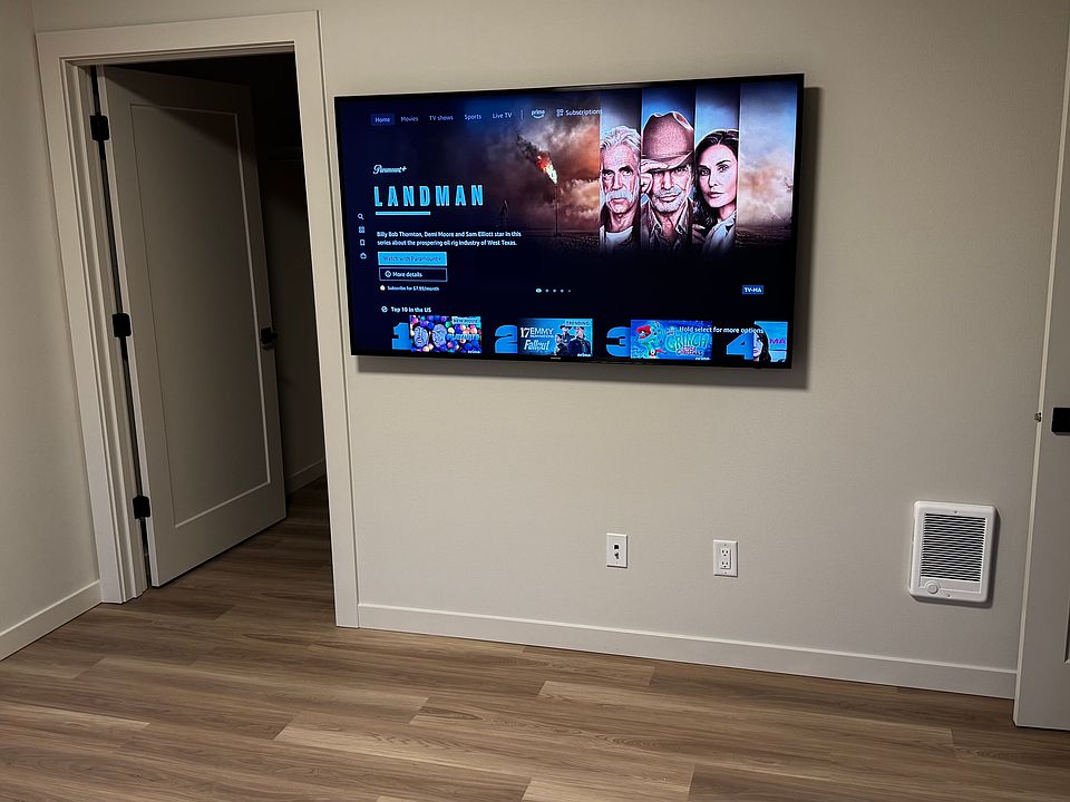 This 65" HDTV is already mounted in the Master Bedroom for you to enjoy!
