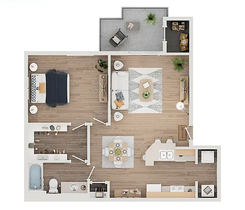 Floor plan 1 Bedroom