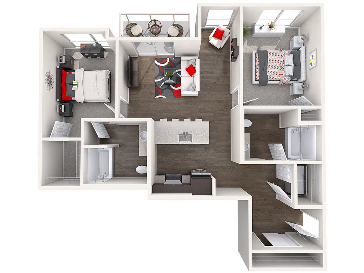 Floor plan C7 2X2