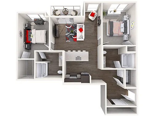 Floor plan C7 2X2