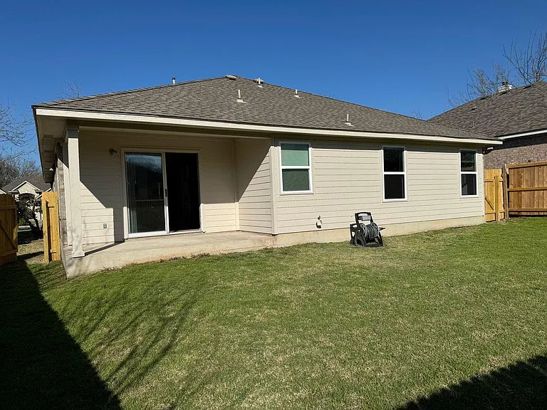 Large back yard
