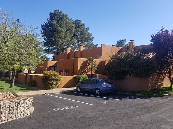 Side view of building units
