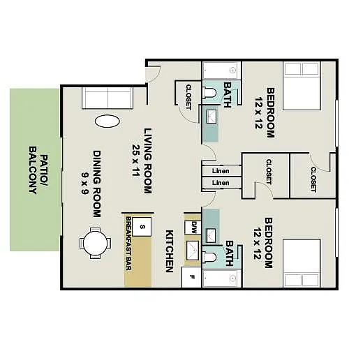 Floor plan 2 Bedroom