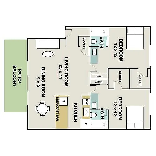Floor plan 2 Bedroom