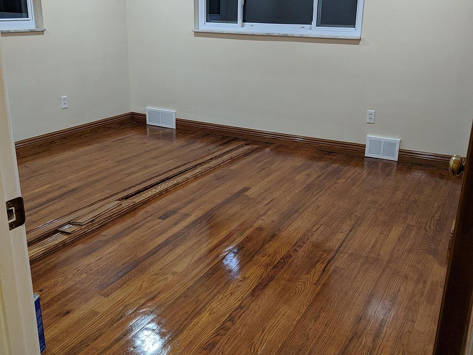 Spacious rooms with refinished floors and new oak baseboards
