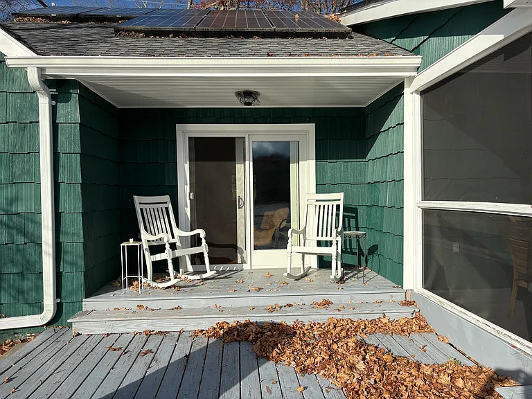 View of the private porch outside the master bedroom